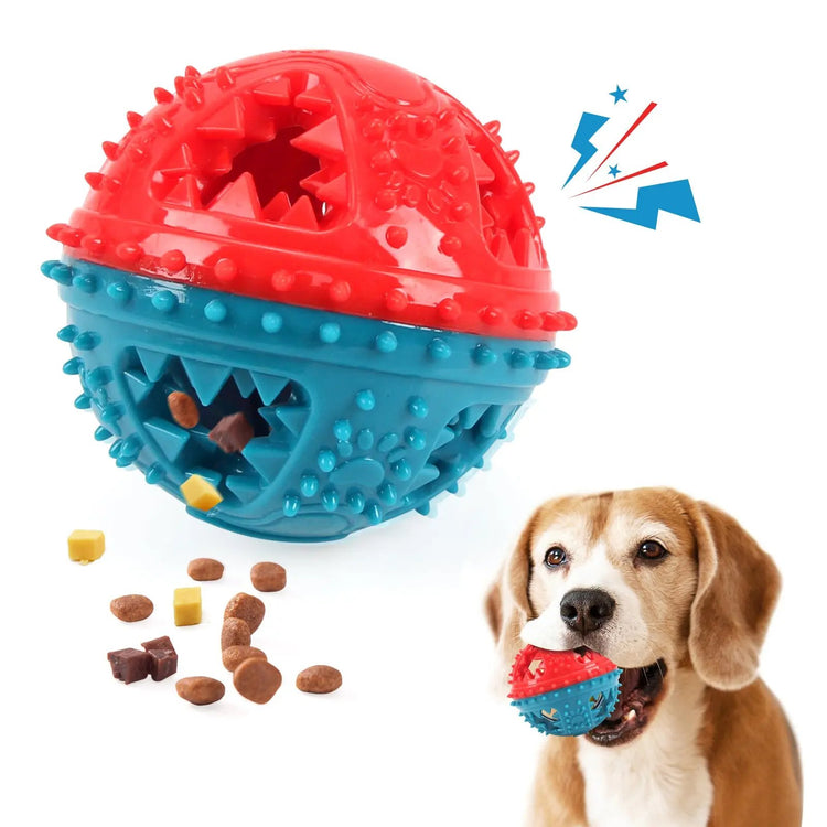 Dog Chew Toys Grinding Teeth Sound Ball Toys Leaking Food Balls Anti Bite Interactive Training Cleaning Teeth Toys Pet Products SmartPaws