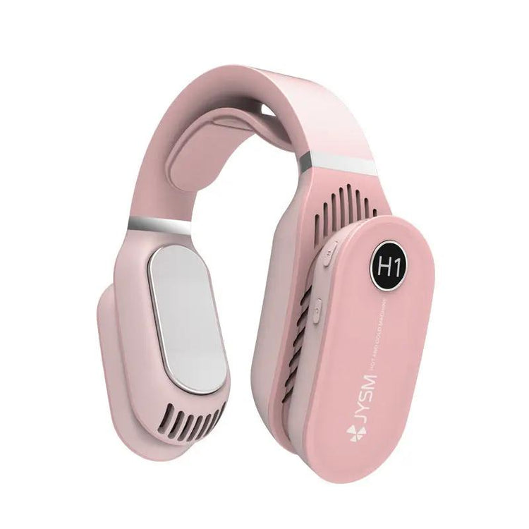 USB Portable Hanging Neck Fan Cooling Cooler Heater Heating Air Conditioner Neck Massager for Home Office, Travel SmartPaws