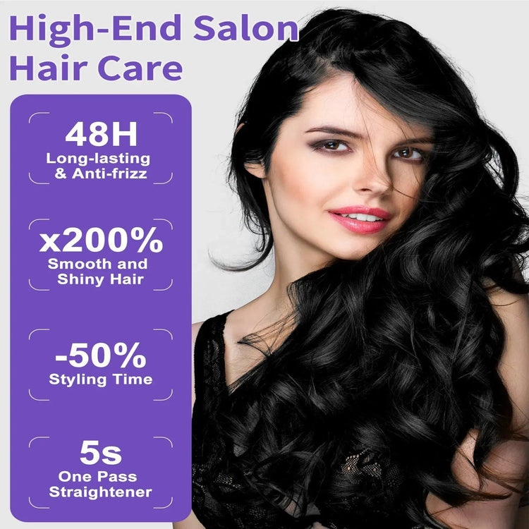 Steam Straighteners For Hair, Professional Salon Titanium Vapor Straightening Irons, High-end Salon Water Light Steam Flat Iron 24 Hour Anti-frizz Make Hair Smooth And Adds Shine SmartPaws