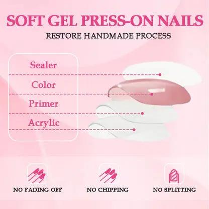 GGddsha 2025 Long Nail Designs Reusable PMMA AcrylicBaroque Glass Style Press-on Nails With Box Gifts ForWomen,Mosaic Mirage SmartPaws