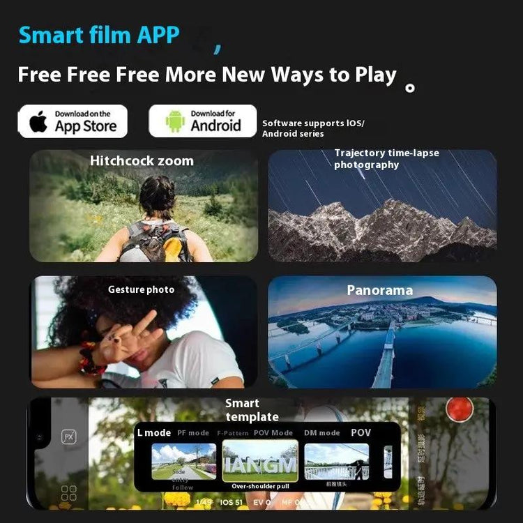 Selfie Three-axis Anti-shake Hand-held Tripod Head Mobile Phone Stabilizer - SmartPaws