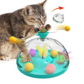Meows Windmill Funny Cat Toys Interactive Multifunctional Turntable Pet Educational Toys With Catnip Luminous Ball Pinwheel Toys Pet Products SmartPaws