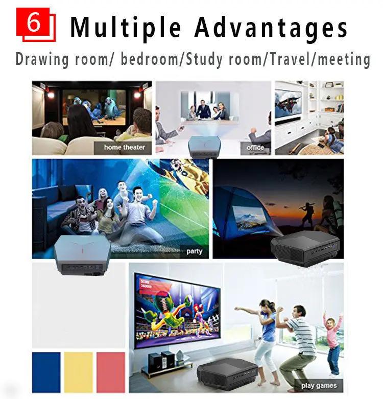 1080P HD Home Portable Voice Connection WiFi Mobile Phone Wireless Mini Projector SmartPaws