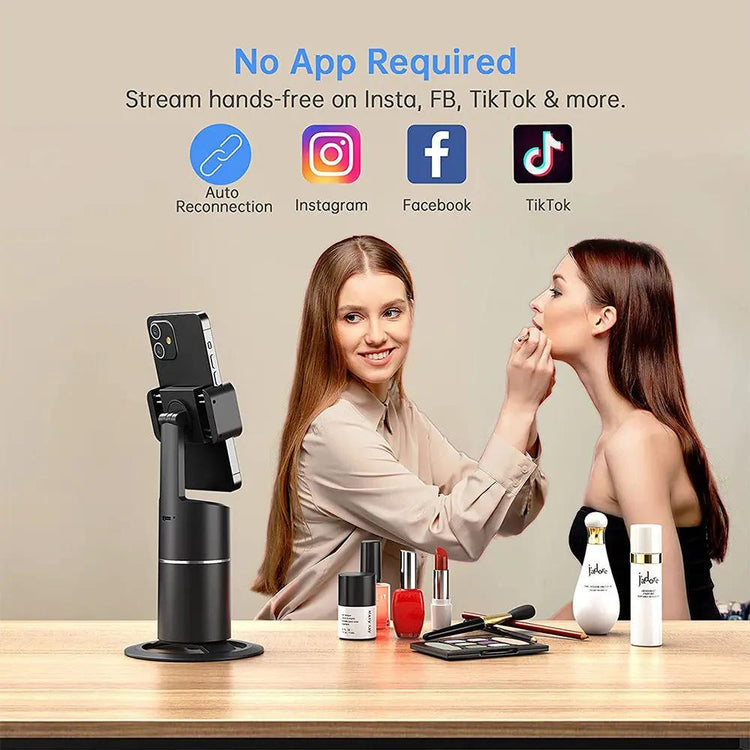 Automatic Face Tracking Selfie Stick Mobile Phone Holder 360 Rotation - SmartPaws