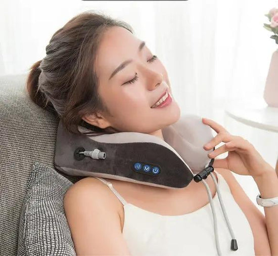 Electric Neck Massager U shaped Pillow Multifunctional Portable Shoulder Cervical Massager Outdoor Home Car  Massage SmartPaws