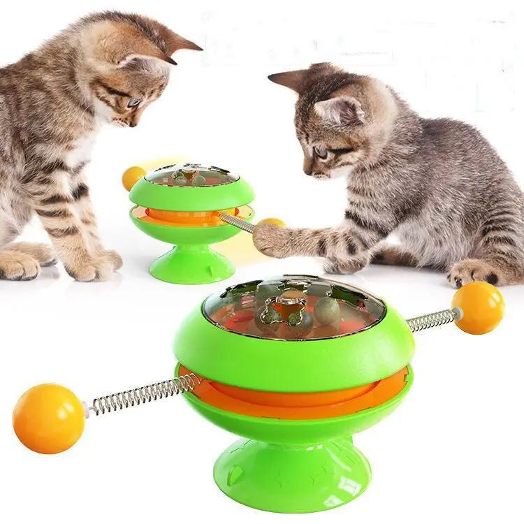Rotatable Cat Toys Supplies With Catnip Interactive Training Toys For Cats Kitten Cat Accessories Pet Products SmartPaws