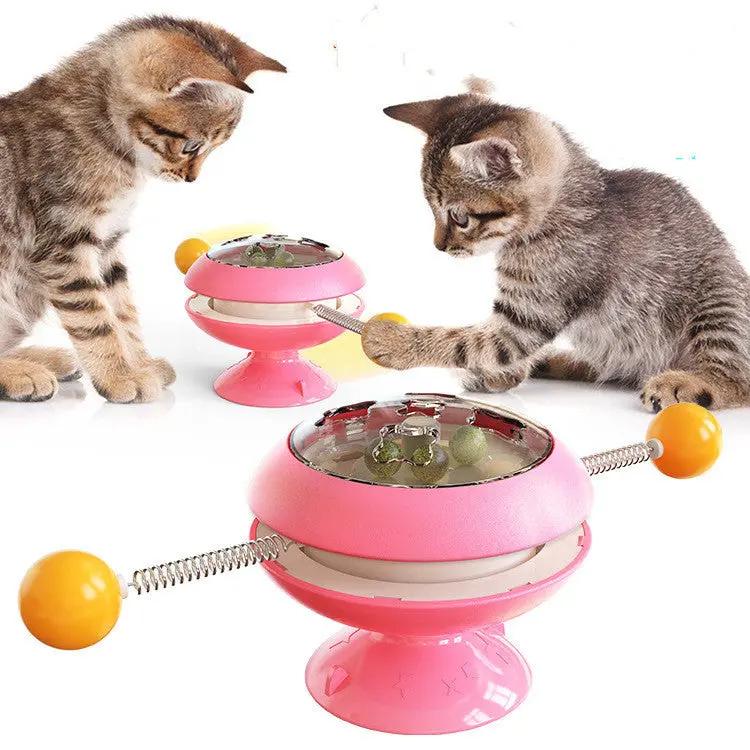 Rotatable Cat Toys Supplies With Catnip Interactive Training Toys For Cats Kitten Cat Accessories Pet Products SmartPaws