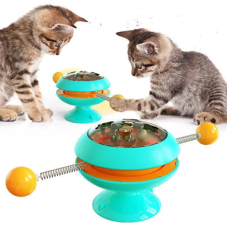 Rotatable Cat Toys Supplies With Catnip Interactive Training Toys For Cats Kitten Cat Accessories Pet Products SmartPaws
