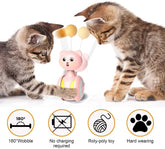 Cat Interactive Feather Toys Pet Bumbler Funny Toy Interactive Cats Toys Cat Rolling Teaser Feather Wand Toys Rotating Ball SmartPaws