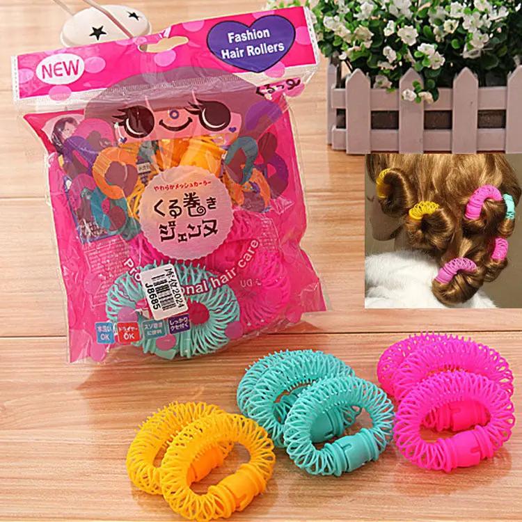 Donut Hair Rollers Magic Sticks Hair Natural Curlers Circle Spiral Plastic DIY Hair Styling Curly SmartPaws