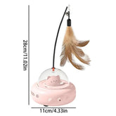 Electric Cat Interactive Toy Pet Toys With Feather Cat Teaser Wand Rechargeable Electric Sensing Pet Toys For Chasing Training SmartPaws