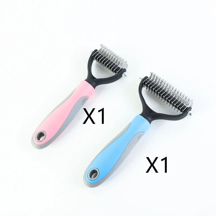 Stainless Double-sided Pet Brush Hair Removal Comb Grooming Dematting Dog Grooming Shedding Tools SmartPaws