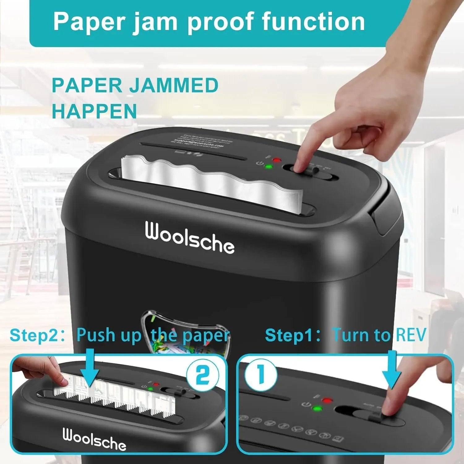 Paper Shredder, 14-Sheet Cross-Cut, 6.6 Gallon Wastebasket, P-4 Security Level, 3 Modes Design - Jam-Proof Heavy-Duty Shredder For Home And Office, FBA Shipping SmartPaws