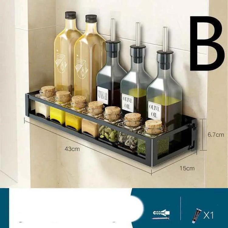 Perforation-free Wall-mounted Knife Storage Rack For Kitchen