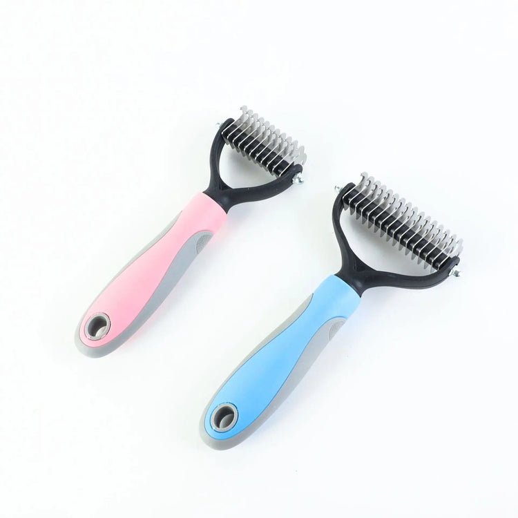 Stainless Double-sided Pet Brush Hair Removal Comb Grooming Dematting Dog Grooming Shedding Tools SmartPaws