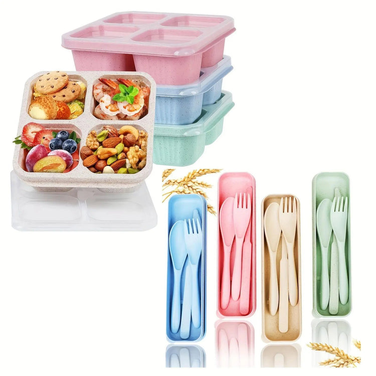 Sustainable Diet 4-Piece Eco-Friendly Cutlery Set Biodegradable Reusable SmartPaws