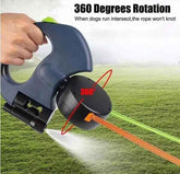 Dual Pet Leash Retractable Reflective Lead 360 Swivel Double Dog Walking Leash