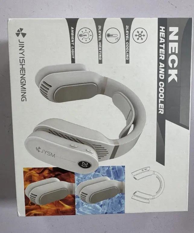 USB Portable Hanging Neck Fan Cooling Cooler Heater Heating Air Conditioner Neck Massager for Home Office, Travel SmartPaws