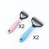 Stainless Double-sided Pet Brush Hair Removal Comb Grooming Dematting Dog Grooming Shedding Tools SmartPaws