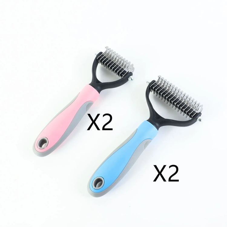 Stainless Double-sided Pet Brush Hair Removal Comb Grooming Dematting Dog Grooming Shedding Tools SmartPaws