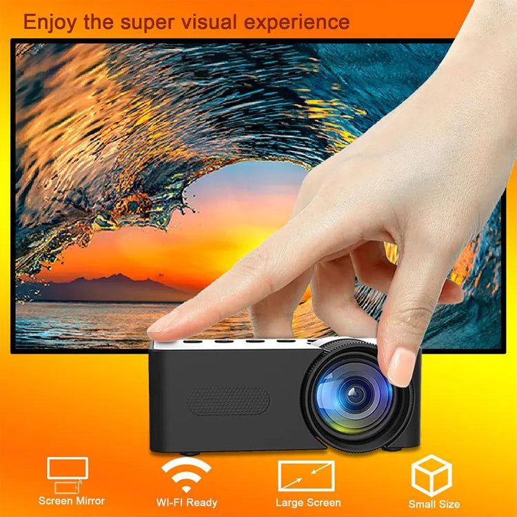 YT100 Home Mini Portable Mini Projector HD Home Wireless Mini Phone Projection SmartPaws