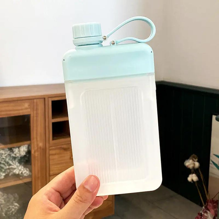 Portable Pocket Water Bottle Creative Flat Sports Bottle Simple SmartPaws