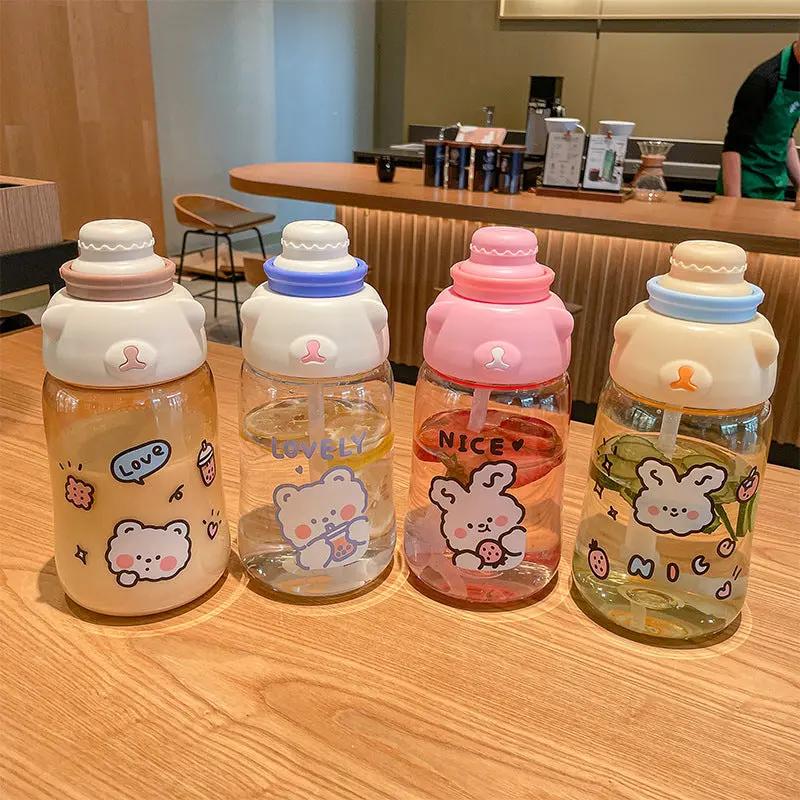 Summer Super Cute Water Cup Straw Cup Student Water Bottle Portable SmartPaws