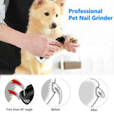 Electric Dog Nail Clippers Grinders Rechargeable USB Charging Pet Quiet Cat Paws Nail Grooming Trimmer Tools SmartPaws