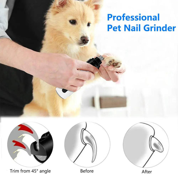 Electric Dog Nail Clippers Grinders Rechargeable USB Charging Pet Quiet Cat Paws Nail Grooming Trimmer Tools SmartPaws