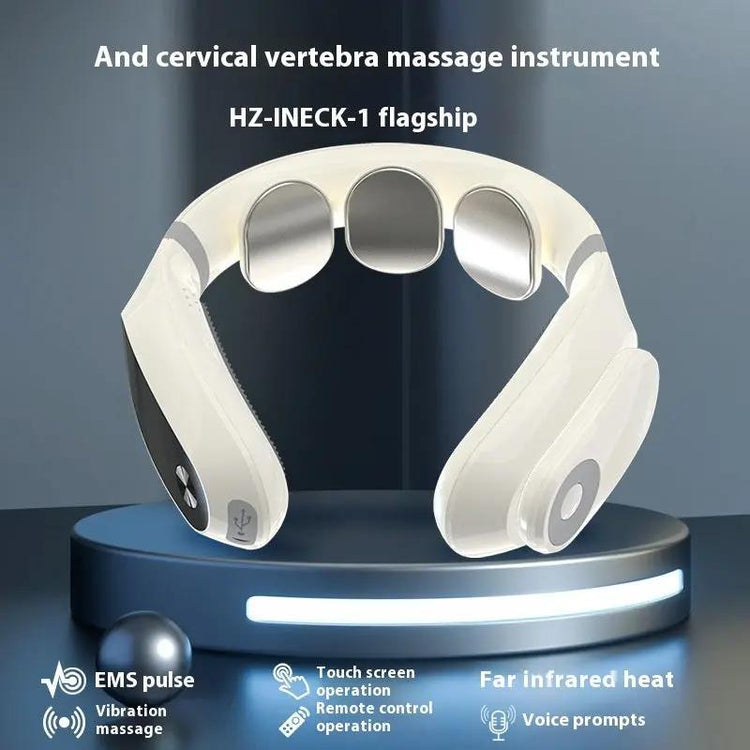 EMS Low Frequency Pulse Vibration Rechargeable Portable Massage Neck Massager SmartPaws