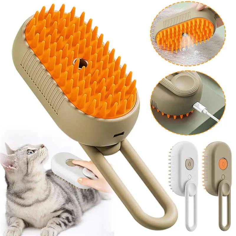 Cat Steam Brush Steamy Dog Brush 3 In 1 Electric Spray Cat Hair Brushes For Massage Pet Grooming Comb Hair Removal Combs Pet Products SmartPaws