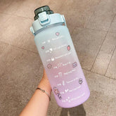Stickers Water Bottle With Straw 2000ml Cute Portable Scale Bottle SmartPaws
