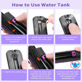 Steam Straighteners For Hair, Professional Salon Titanium Vapor Straightening Irons, High-end Salon Water Light Steam Flat Iron 24 Hour Anti-frizz Make Hair Smooth And Adds Shine SmartPaws