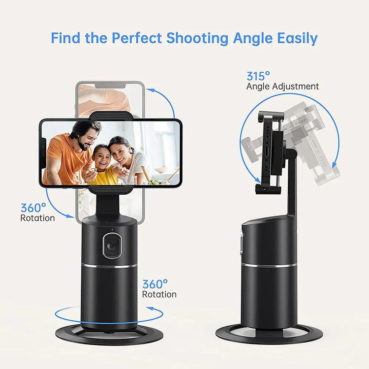 Automatic Face Tracking Selfie Stick Mobile Phone Holder 360 Rotation - SmartPaws