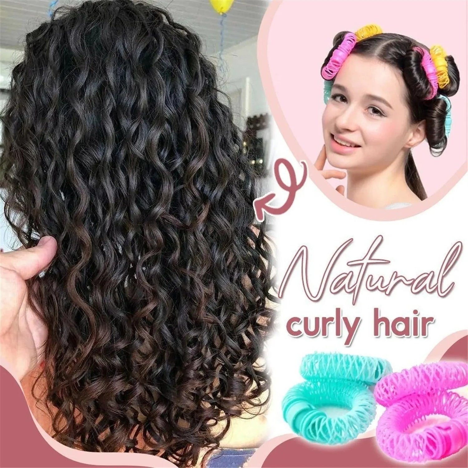 Donut Hair Rollers Magic Sticks Hair Natural Curlers Circle Spiral Plastic DIY Hair Styling Curly SmartPaws