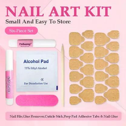 GGddsha 2025 Long Nail Designs Reusable PMMA AcrylicBaroque Glass Style Press-on Nails With Box Gifts ForWomen,Mosaic Mirage SmartPaws