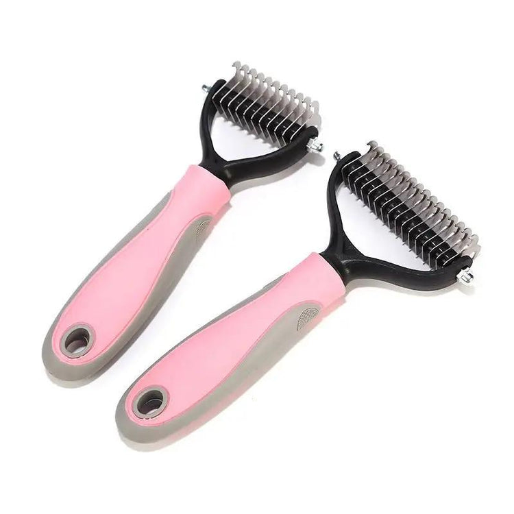 Stainless Double-sided Pet Brush Hair Removal Comb Grooming Dematting Dog Grooming Shedding Tools SmartPaws