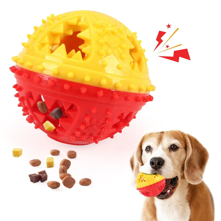 Dog Chew Toys Grinding Teeth Sound Ball Toys Leaking Food Balls Anti Bite Interactive Training Cleaning Teeth Toys Pet Products SmartPaws