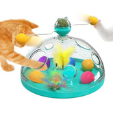 Meows Windmill Funny Cat Toys Interactive Multifunctional Turntable Pet Educational Toys With Catnip Luminous Ball Pinwheel Toys Pet Products SmartPaws
