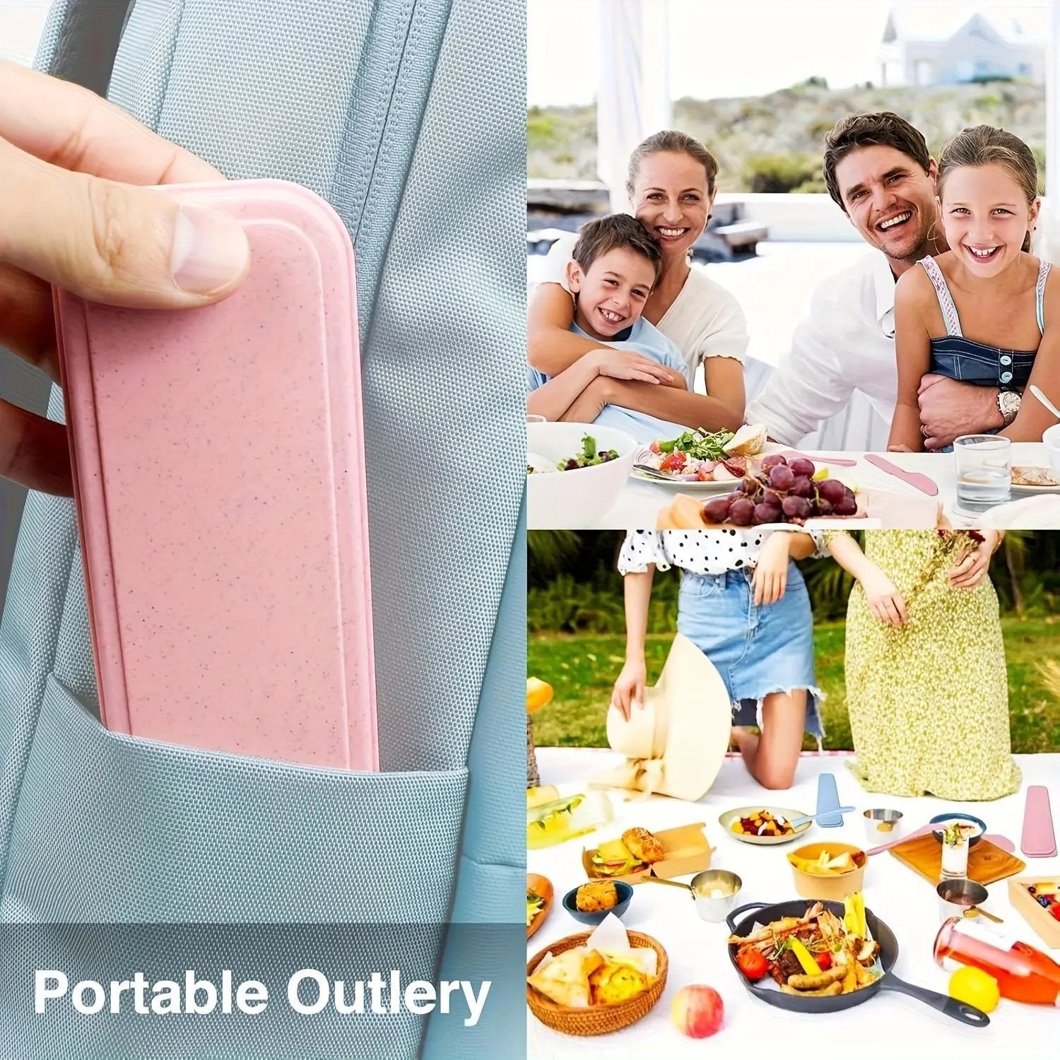 Sustainable Diet 4-Piece Eco-Friendly Cutlery Set Biodegradable Reusable SmartPaws