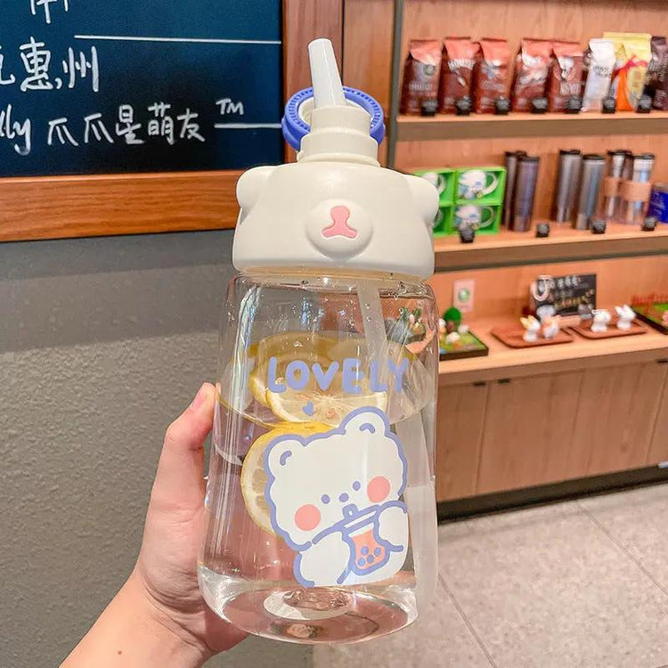 Summer Super Cute Water Cup Straw Cup Student Water Bottle Portable SmartPaws