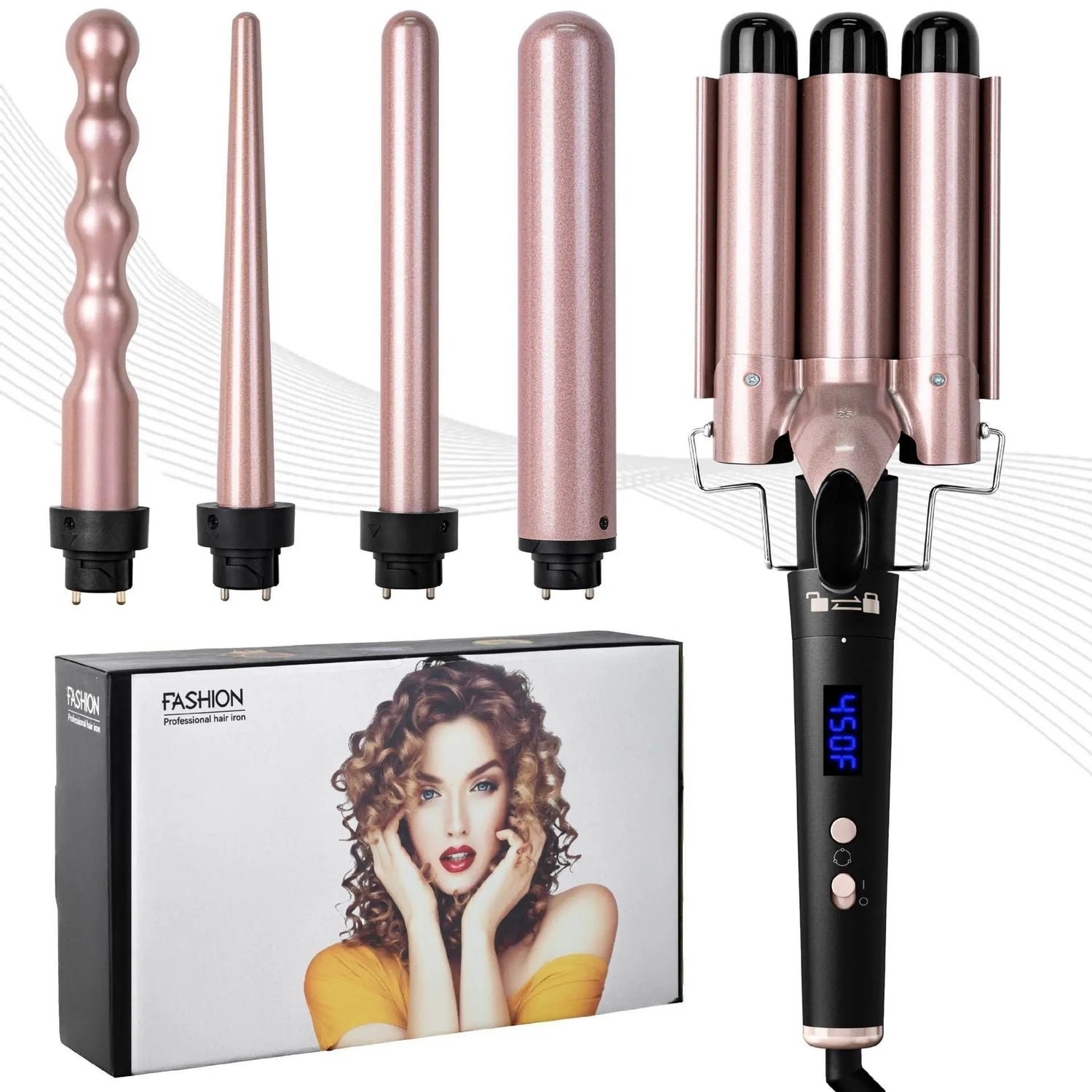 Five-in-one Tube Replacement Hair Curler Does Not Hurt Hair Negative Ion Multifunction Curlers - SmartPaws