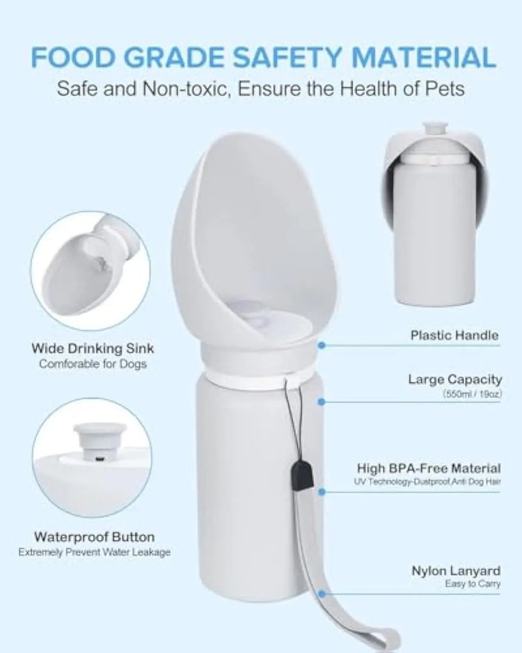 Dog Water Bottle Leak Proof Portable Travel Pet Water Bottle Foldable Lightweight Dog Water Dispenser Drinking Bowl For Dogs Puppy Pets On The Go For Outdoor SmartPaws