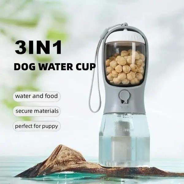 Dog Water Cup Drinking Food Garbage Bag Three-in-one Portable Small Multi-functional Pet Cups Pets Supplies SmartPaws