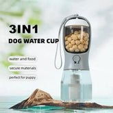 Dog Water Cup Drinking Food Garbage Bag Three-in-one Portable Small Multi-functional Pet Cups Pets Supplies SmartPaws