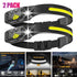 LED Head Torch Rechargeable Waterproof COB Headlamp Motion Sensor Headlight Work Light SmartPaws