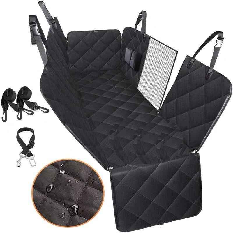 Dog Car Seat Cover View Mesh Pet Carrier Hammock Safety Protector Car Rear Back Seat Mat With Zipper And Pocket For Travel