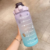Stickers Water Bottle With Straw 2000ml Cute Portable Scale Bottle SmartPaws