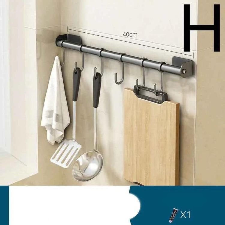 Perforation-free Wall-mounted Knife Storage Rack For Kitchen