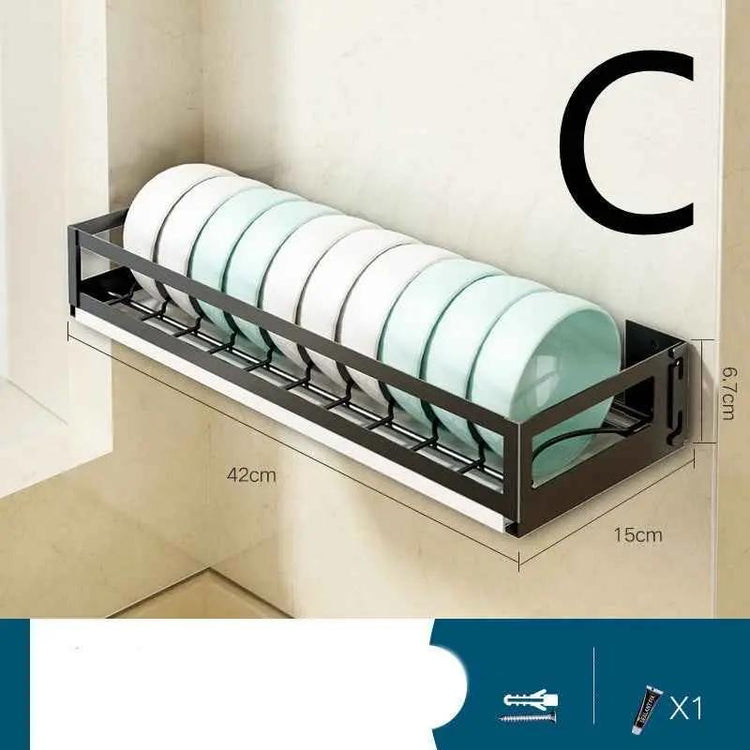 Perforation-free Wall-mounted Knife Storage Rack For Kitchen